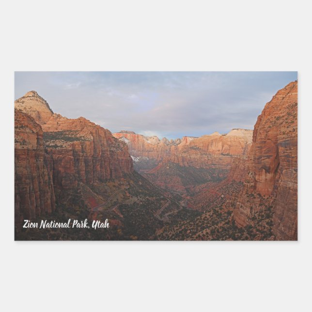 Adesivo Retangular Canyon Overlook Zion National Park, Utah (Frente)