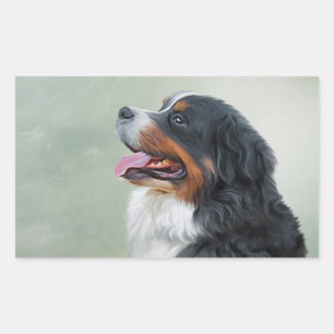 Adesivo Retangular Cão de montanha de Bernese