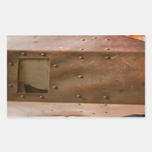 Adesivo Retangular Capacete oxidado da soldadura