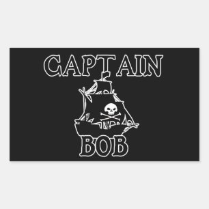 Adesivo Retangular Capitão Bob (navio pirata)