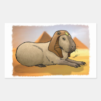 Adesivo Retangular Capybara Sphinx