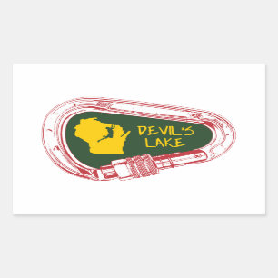 Adesivo Retangular Carabiner de subida do lago do diabo