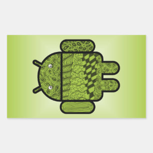 Adesivo Retangular Caráter de porta de Paisley para Android™