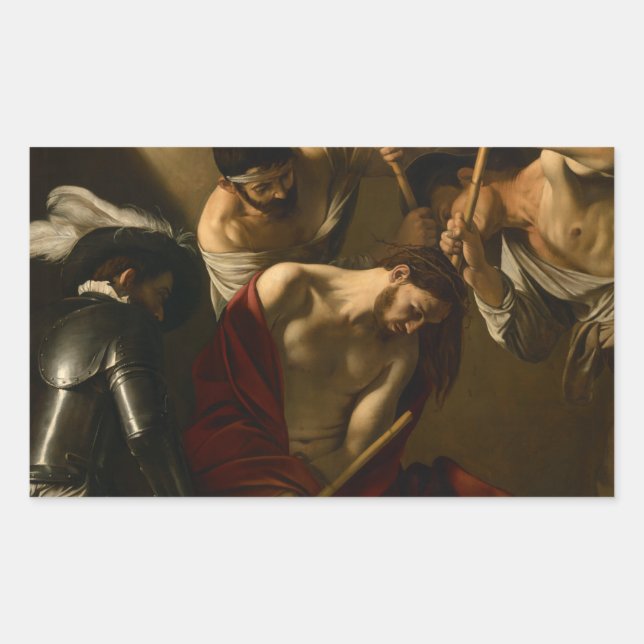 Adesivo Retangular Caravaggio - A Corda com Espinhos (Frente)