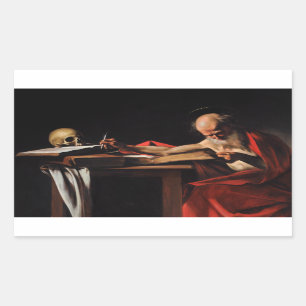 Adesivo Retangular Caravaggio - escrita de Jerome do santo