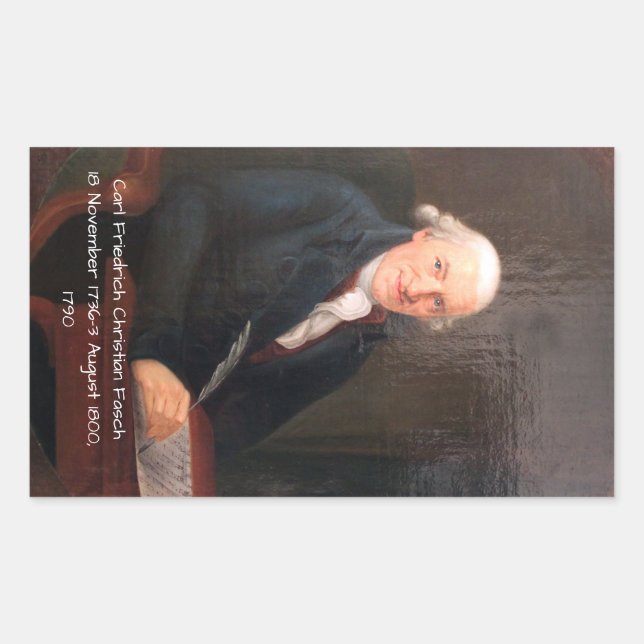 Adesivo Retangular Carl Friedrich Christian Fasch 1790 (Frente)