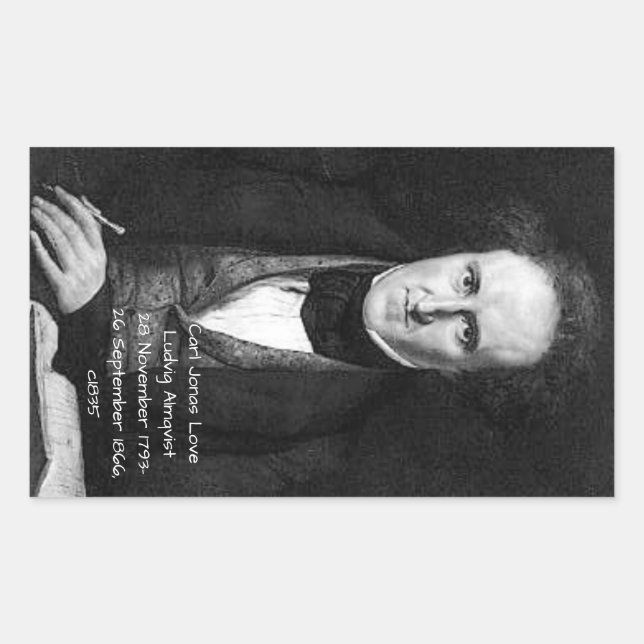 Adesivo Retangular Carl Jonas Love Ludvig Almqvist c1835 (Frente)