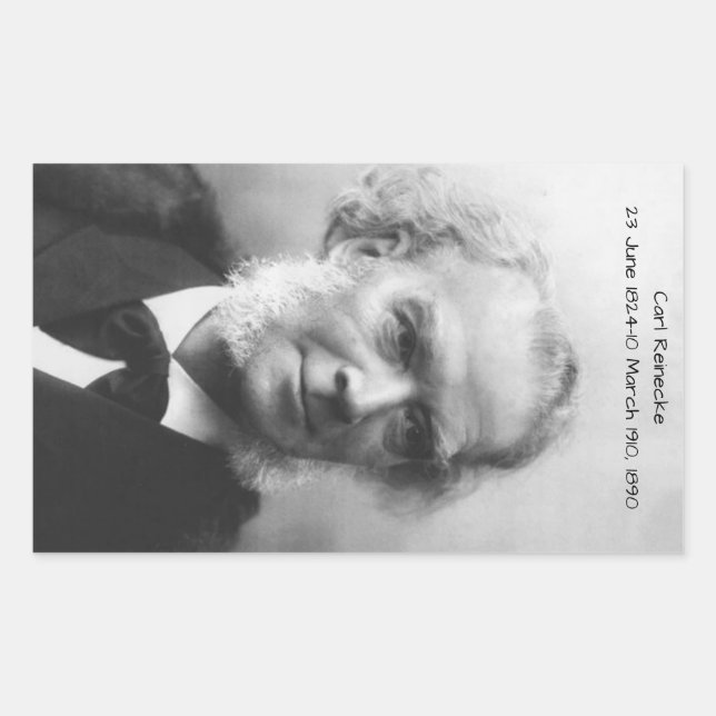 Adesivo Retangular Carl Reinecke 1890 (Frente)
