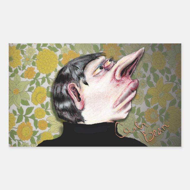 Adesivo Retangular Carla Bean é assustadora (Frente)