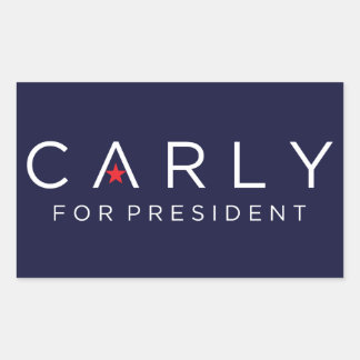 Adesivo Retangular Carly para o Presidente Sticker