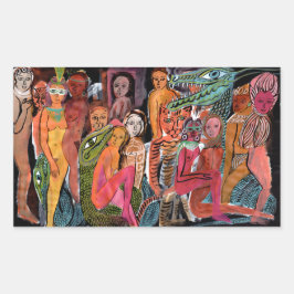 Adesivo Retangular Carnaval Tantric