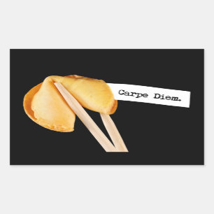 Adesivo Retangular Carpe Diem Fortune Cookie