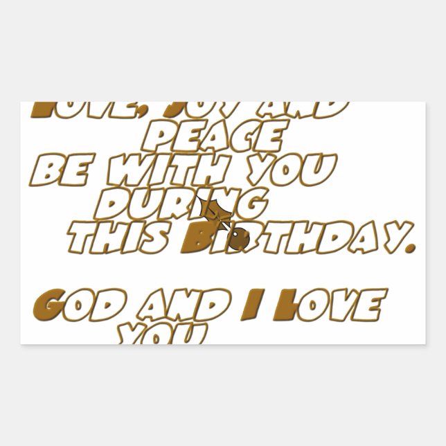 Adesivo Retangular Cartão de aniversário para um amigo cristão (Frente)