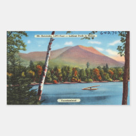 Adesivo Retangular Cartão postal Vintage Katahdin