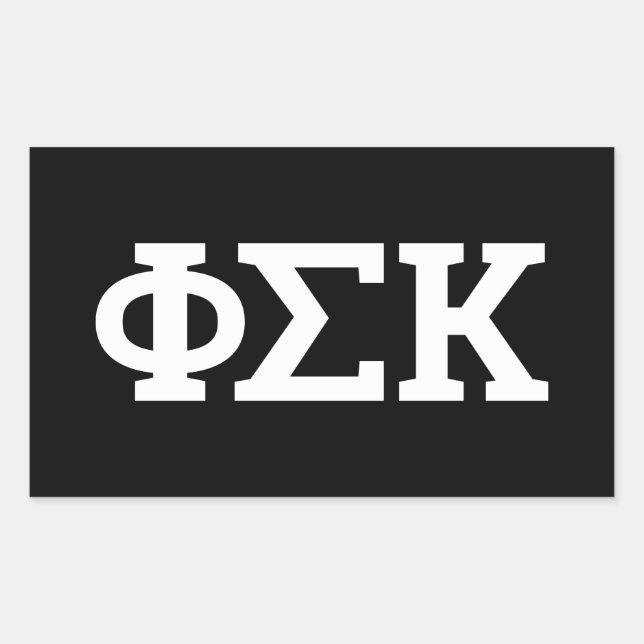 Adesivo Retangular Cartas Phi Sigma Kappa (Frente)