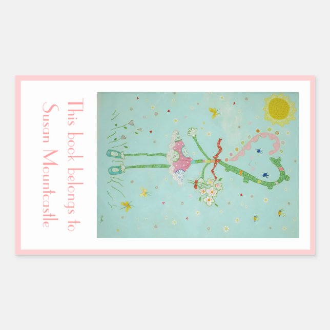 Adesivo Retangular Cartaz de senhorita Namorados (Frente)