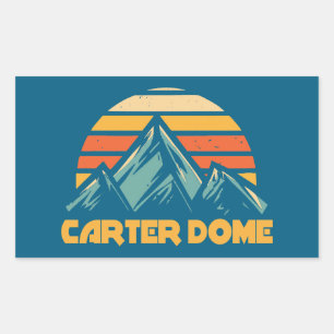 Adesivo Retangular Carter Dome New Hampshire Retro Turquoise