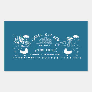 Adesivo Retangular Cartonagem, Estilo de Cartoon, Cartonagem de Ovo R