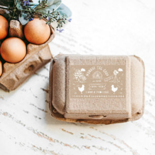 Adesivo Retangular Cartonagem, Estilo de Cartoon, Cartonagem de Ovo R