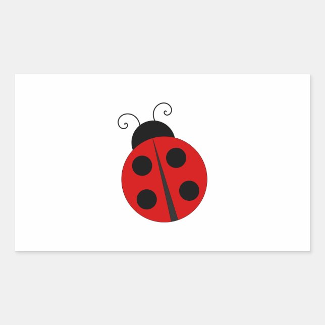 Adesivo Retangular Cartoon Lady Bug (Frente)