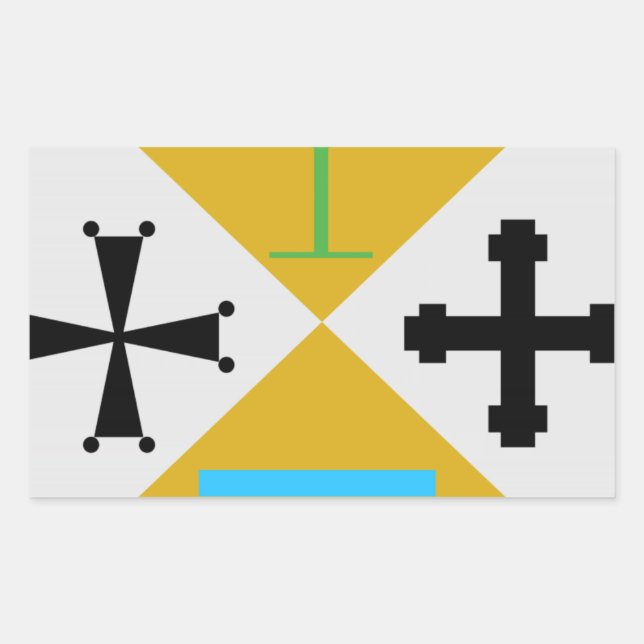 Adesivo Retangular Casaco de armas da Calábria (Itália) (Frente)