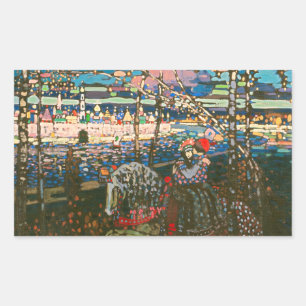 Adesivo Retangular Casal de Abstrato de Kandinski