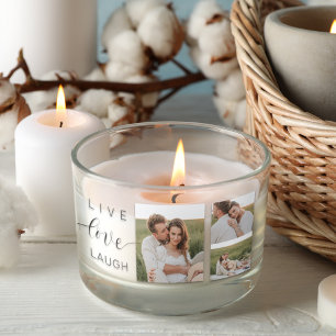 Adesivo Retangular Casal de Colagem Moderna Foto e Amor ao Vivo Rir P