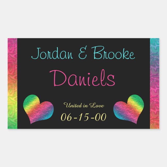 Adesivo Retangular [Casamento de dobras de arco-íris] Borboleta-coran (Frente)