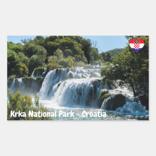Adesivo Retangular Cascata no Parque Nacional de Krka - Dalmácia, Cr