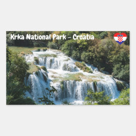 Adesivo Retangular Cascata no Parque Nacional de Krka - Dalmácia, Cro