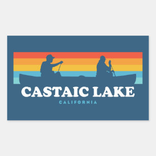 Adesivo Retangular Castaic Lake California Canoa