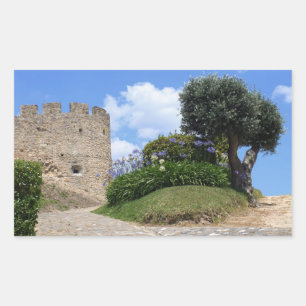 Adesivo Retangular Castelo medieval e oliveira