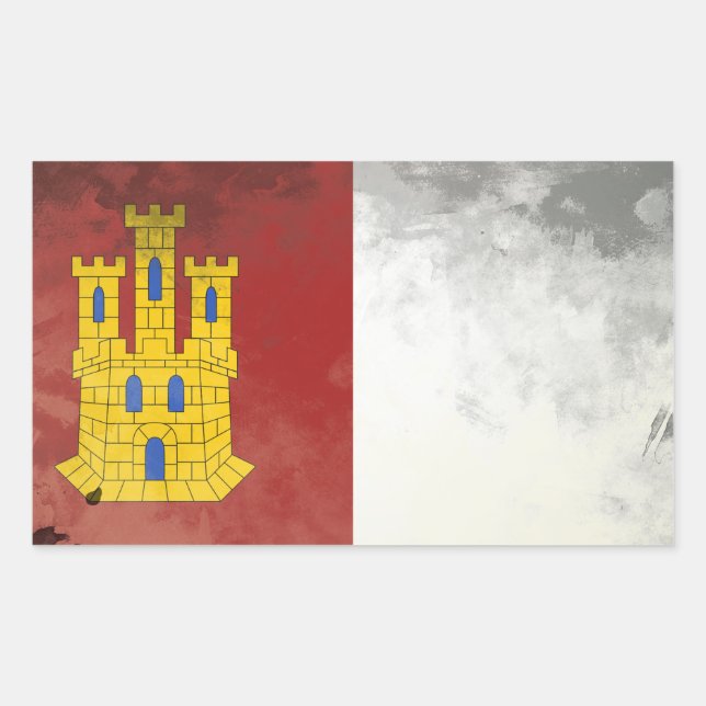 Adesivo Retangular Castilla-La Mancha (Frente)