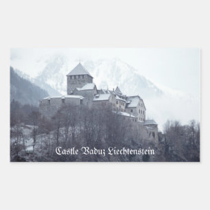 Adesivo Retangular Castle Vaduz Liechtenstein