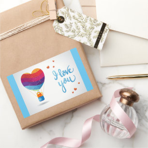 Adesivo Retangular Cat e Ballon do Amor