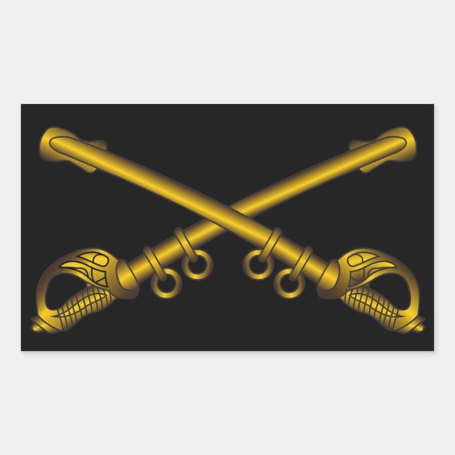 Adesivo Retangular Cavalaria Cruzada Sabers Stickers (Frente)