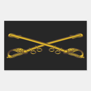 Adesivo Retangular Cavalaria Cruzada Sabers Stickers