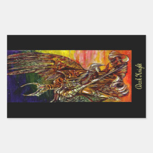 Adesivo Retangular Cavaleiro Escuro