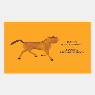 Adesivo Retangular Cavalo de Halloween