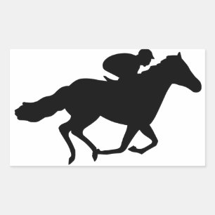 Adesivo Retangular Cavalo de raça