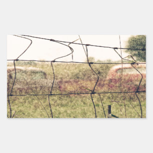 Adesivo Retangular Cemitério de automóveis rural, Vechicles que oxi