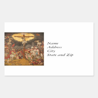 Adesivo Retangular Cena de Crucificação 1711
