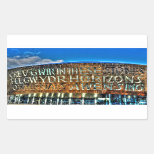 Adesivo Retangular Cena de Pastagem e Estrada do País do Sul de Ingla