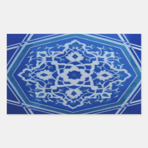 Adesivo Retangular Cerâmica turca tribal étnica floral do mosaico d