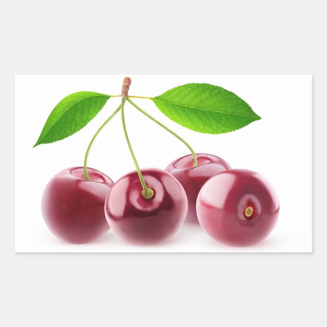 Adesivo Retangular Cerejas doces (Frente)