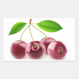 Adesivo Retangular Cerejas doces