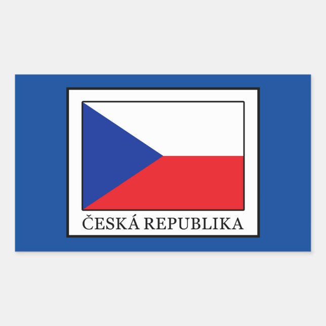 Adesivo Retangular Ceska Republika (Frente)