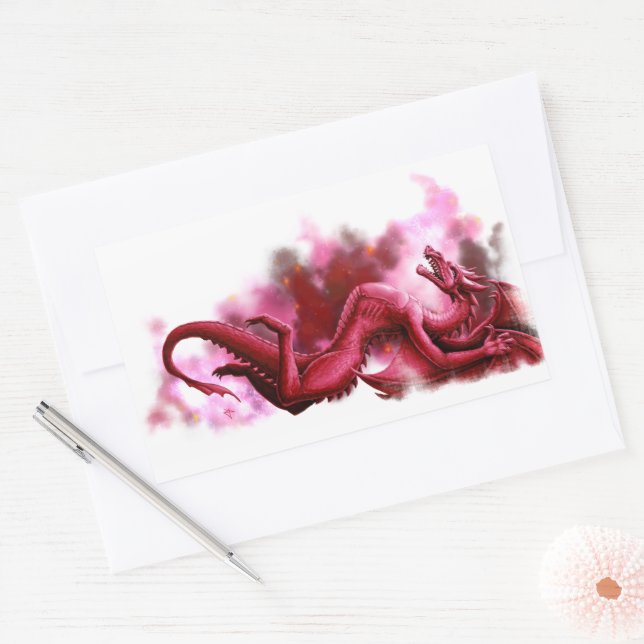 Adesivo Retangular Céu Vermelho pela Manhã (Envelope)