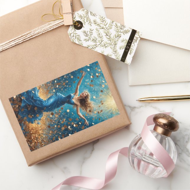 Adesivo Retangular Chá da sorte (Presentear)