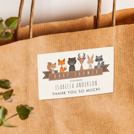 Adesivo Retangular Chá de fraldas de animais de capoeira | Obrigado